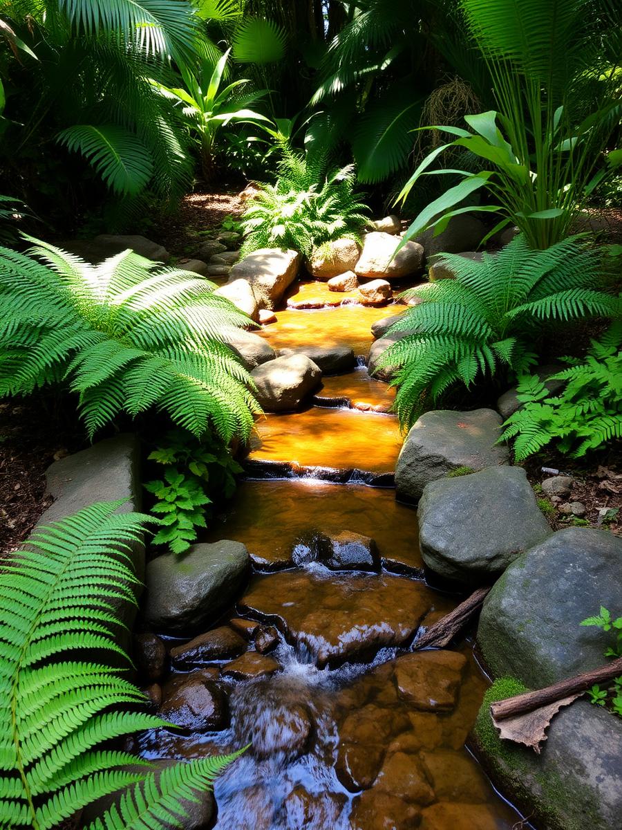 Stream running through the garden